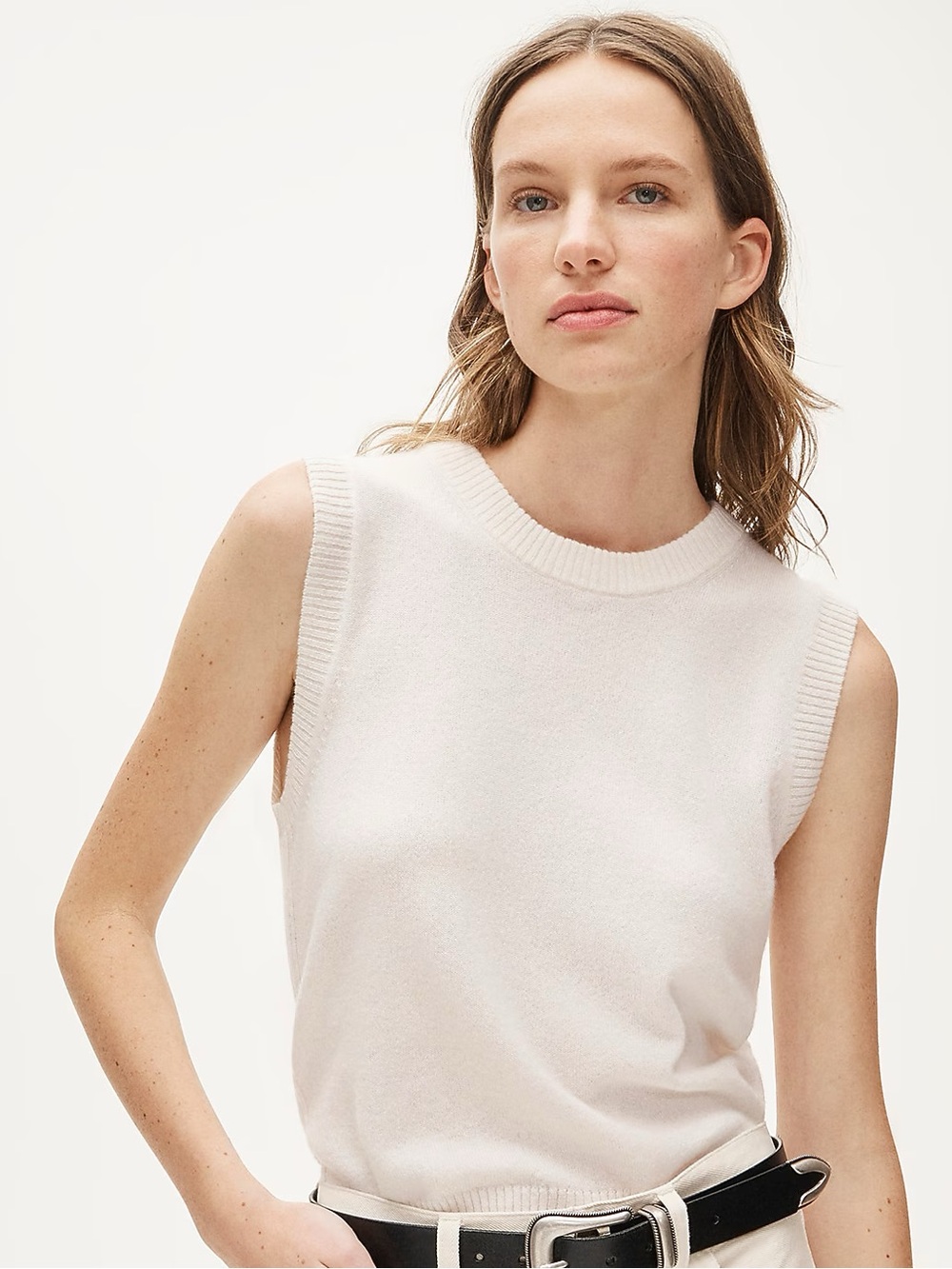 NWT J. CREW Women’s 100% Cashmere sweater shell snow size extra small XS CR238